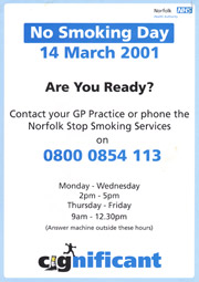 Be Cignificant! – setting up a local stop smoking service for Norfolk